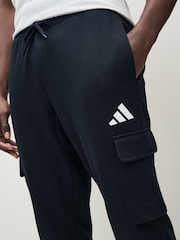 adidas Black Essentials Feelcosy Fleece Cargo Joggers - Image 4 of 5