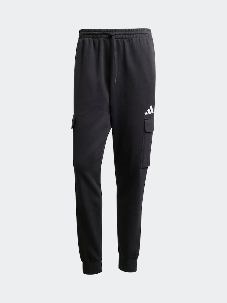 adidas Black Essentials Feelcosy Fleece Cargo Joggers - Image 5 of 5 adidas Black Essentials Feelcosy Fleece Cargo Joggers - Image 5 of 5