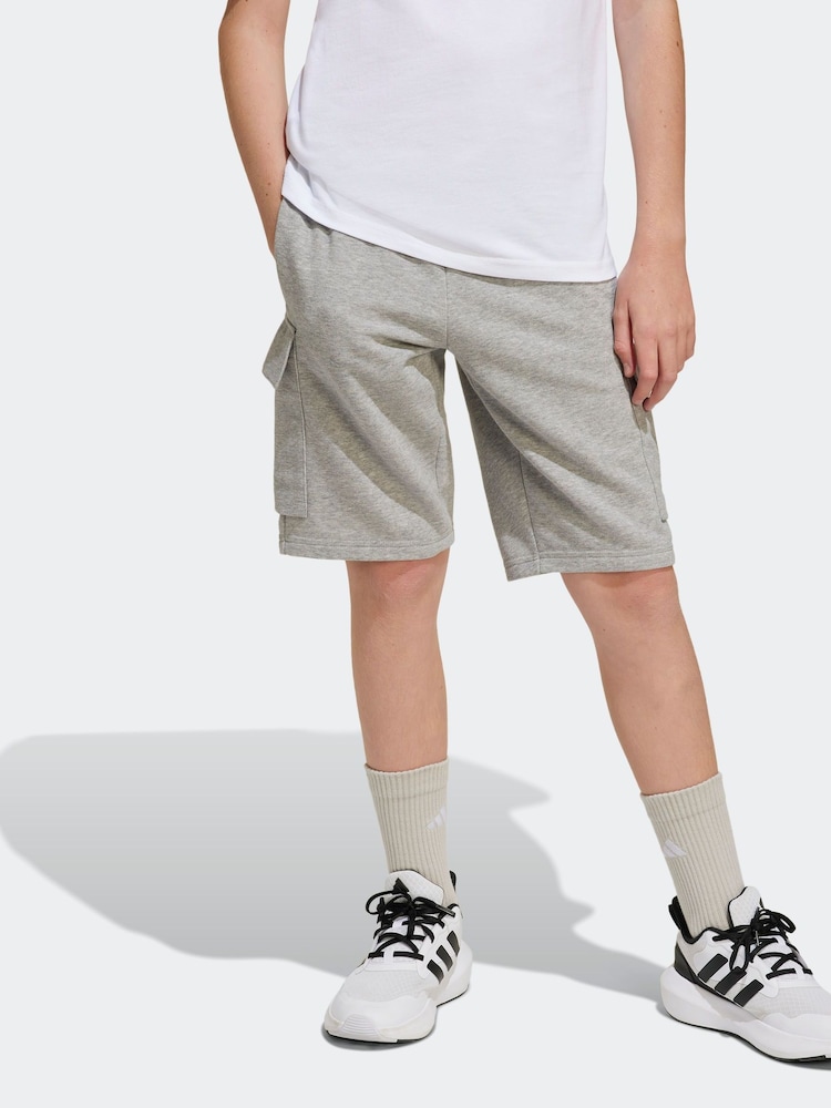 adidas Grey Essentials Cargo Shorts - Image 2 of 7