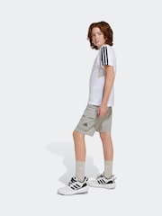 adidas Grey Essentials Cargo Shorts - Image 4 of 7