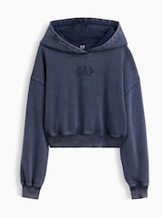 Sininen - Gap Vintage Soft Crop Logo -huppari - Kuva 1 / 1