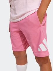 adidas Pink Essentials Large Logo Shorts and 100% Cotton T-Shirt Set - Image 6 of 9