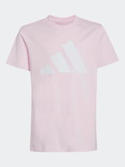 adidas Pink Essentials Large Logo Shorts and 100% Cotton T-Shirt Set - Image 8 of 9