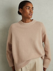Reiss Mink Elena Wool-Cashmere Crew Neck Jumper - Image 1 of 6