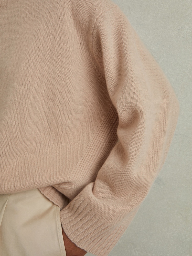 Reiss Mink Elena Wool-Cashmere Crew Neck Jumper - Image 4 of 6