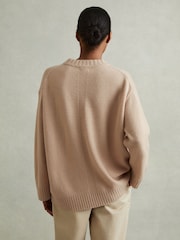 Reiss Mink Elena Wool-Cashmere Crew Neck Jumper - Image 5 of 6