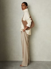 Reiss Cream Eliza Wool-Cashmere Roll-Neck Jumper - Image 3 of 6
