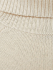 Reiss Cream Eliza Wool-Cashmere Roll-Neck Jumper - Image 6 of 6