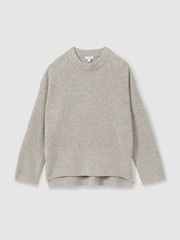 Reiss Grey Marl Elena Wool Cashmere Crew Neck Jumper - Image 2 of 5