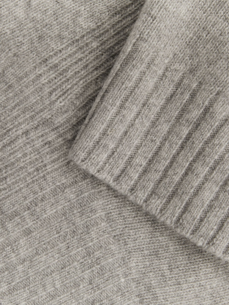 Reiss Grey Marl Elena Wool Cashmere Crew Neck Jumper - Image 5 of 5