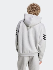 adidas Grey Future Icons 3-Stripes Hoodie - Image 3 of 6
