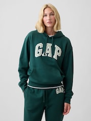 Gap Dark Green Relaxed Logo Hoodie - Image 1 of 5