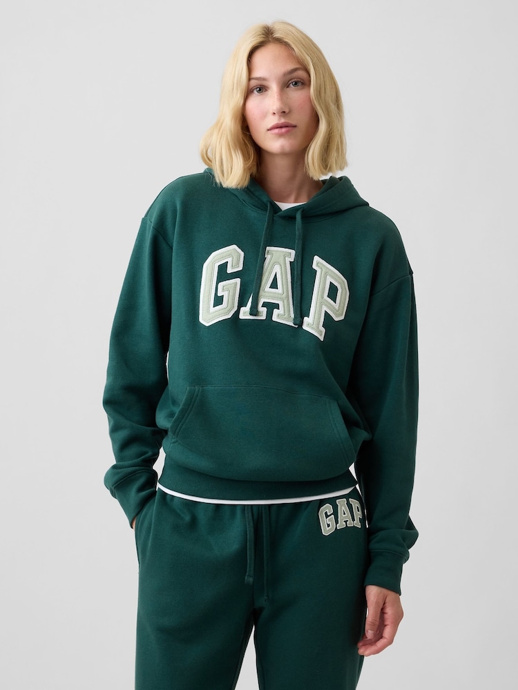 Gap Dark Green Relaxed Logo Hoodie - Image 1 of 5 Gap Dark Green Relaxed Logo Hoodie - Image 1 of 5
