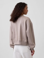 beige - Sweat-shirt Gap Vintage doux oversize à ourlet fendu - Image 2 de 4