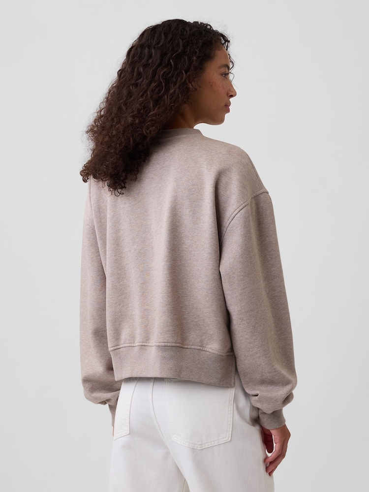 beige - Sweat-shirt Gap Vintage doux oversize à ourlet fendu - Image 2 de 4
