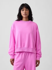 Růžová - Gap VintageSoft Oversized Split-Hem Sweatshirt - Obrázek 1 z 4