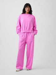 Růžová - Gap VintageSoft Oversized Split-Hem Sweatshirt - Obrázek 3 z 4