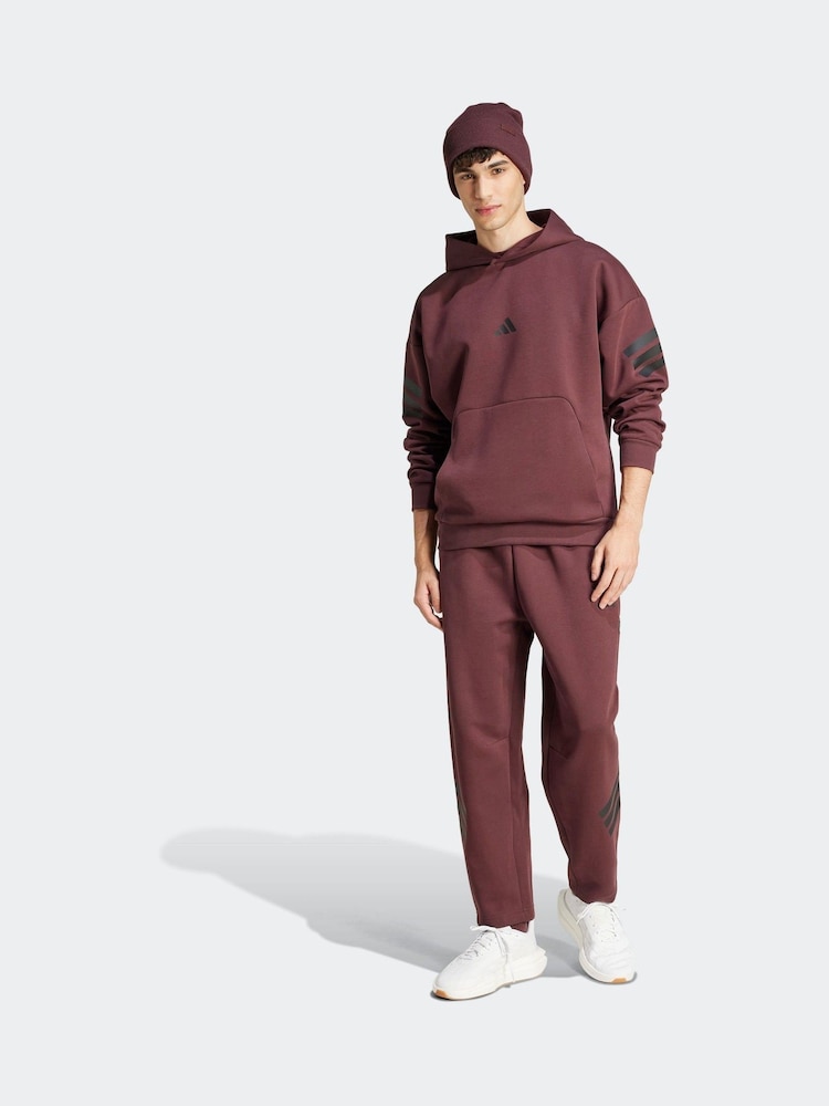 adidas Red Future Icons 3-Stripes Hoodie - Image 1 of 7