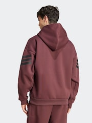 adidas Red Future Icons 3-Stripes Hoodie - Image 3 of 7