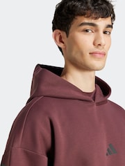 adidas Red Future Icons 3-Stripes Hoodie - Image 5 of 7