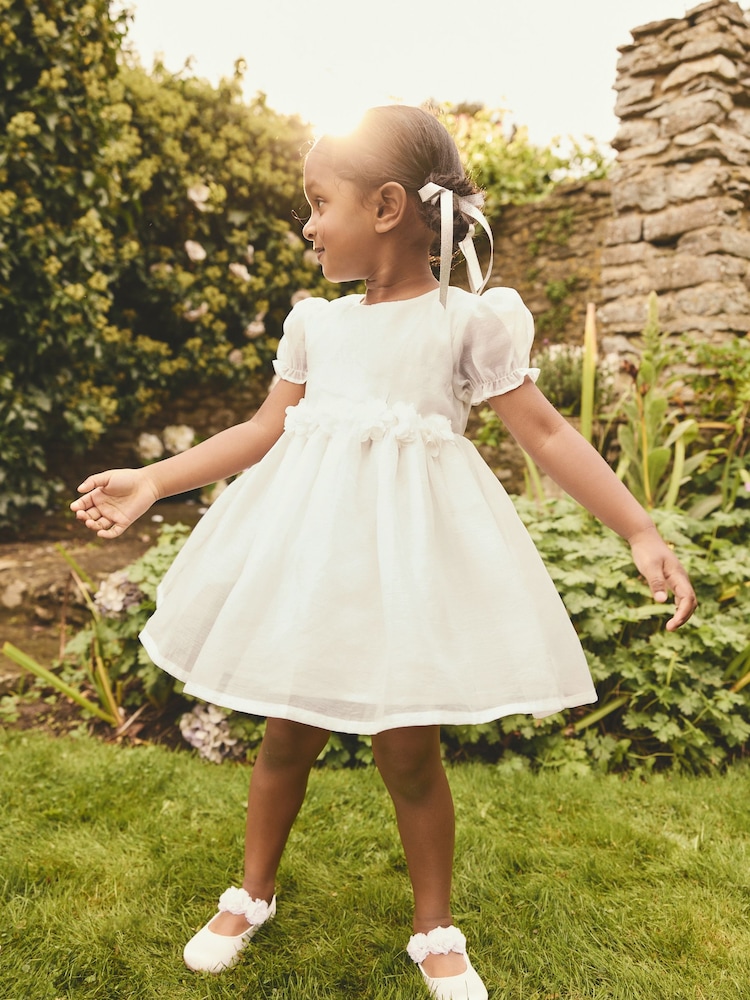 Weiß - Mädchenkleid mit Blumen-Print und Corsage (3Monate–8Jahre) - Bild 2 von 9 Weiß - Mädchenkleid mit Blumen-Print und Corsage (3Monate–8Jahre) - Bild 2 von 9