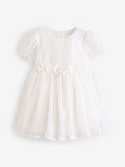 Hvit - Girl Flower Print Corsage Dress (3mths-8yrs) - Bilde 5 av 9