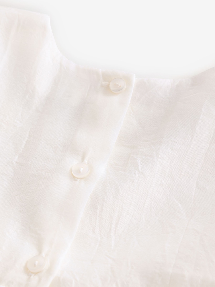 White Girl Flower Print Corsage Dress (3mths-8yrs) - Image 8 of 9
