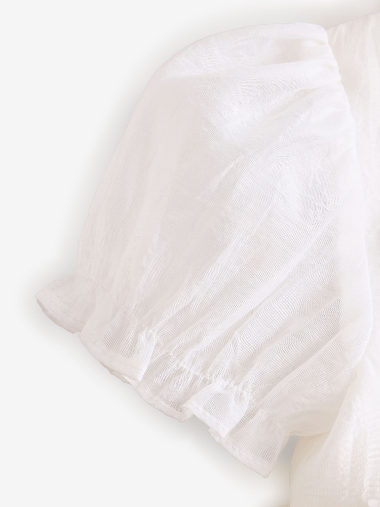 Weiß - Mädchenkleid mit Blumen-Print und Corsage (3Monate–8Jahre) - Bild 9 von 9 Weiß - Mädchenkleid mit Blumen-Print und Corsage (3Monate–8Jahre) - Bild 9 von 9