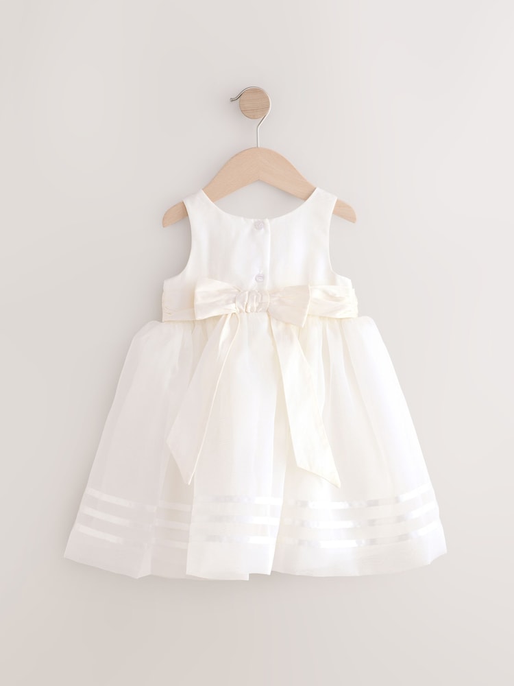 Cream Flower Girl Organza Dress (3mths-10yrs) - Image 6 of 8