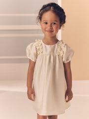 Ivory Taffeta Ruffle Party Dress (3mths-8yrs) - Image 1 of 8