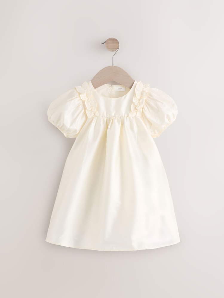 Ivory Taffeta Ruffle Party Dress (3mths-8yrs) - Image 5 of 8