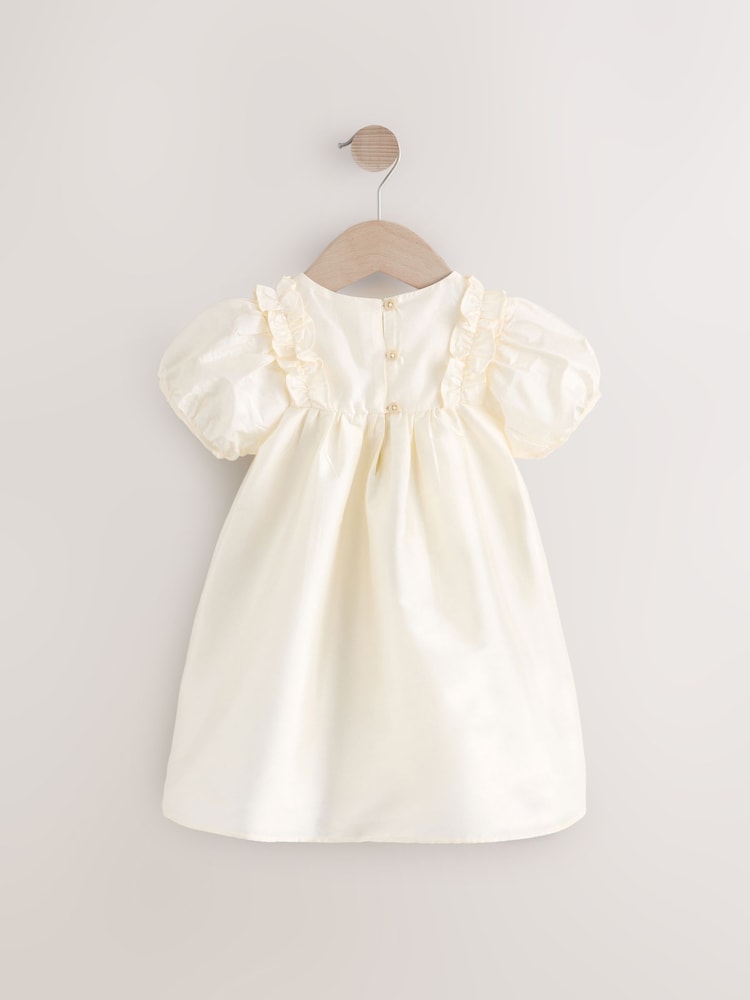 Ivory Taffeta Ruffle Party Dress (3mths-8yrs) - Image 6 of 8