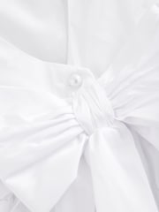 White Flower Girl Taffeta Bow Dress (3mths-8yrs) - Image 7 of 7