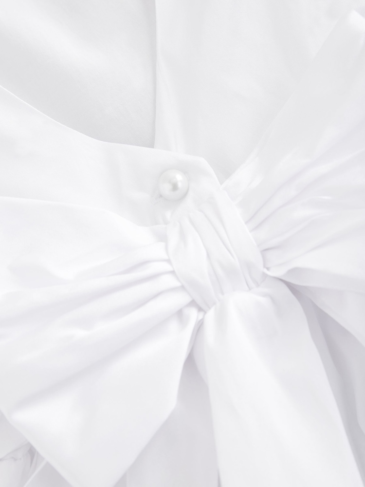 White Flower Girl Taffeta Bow Dress (3mths-8yrs) - Image 7 of 7