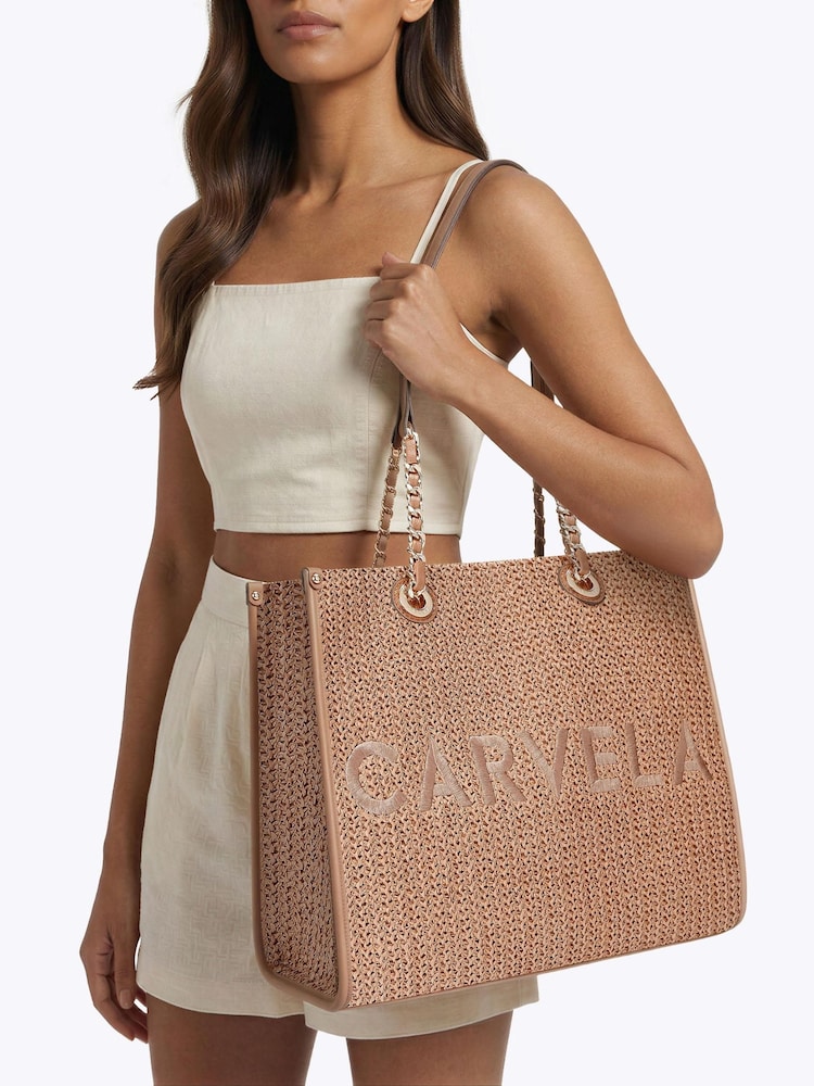 Carvela Natural Sorrento Raffia Tote Bag - Image 1 of 5 Carvela Natural Sorrento Raffia Tote Bag - Image 1 of 5