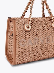 Carvela Natural Sorrento Mirco Raffia Bag - Image 4 of 5