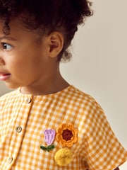 Yellow Check Relaxed Summer Dress (3mths-8yrs) - Image 4 of 8