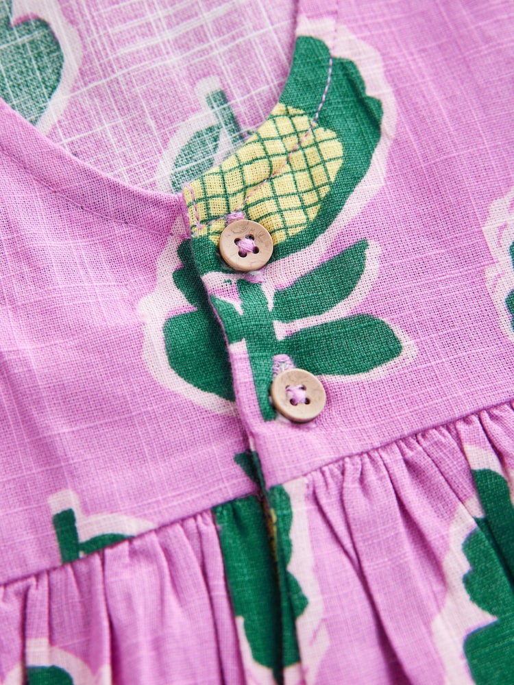 Purple Printed Boxy Summer Dress (3mths-8yrs) - Image 8 of 8