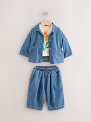 Denim 100% Cotton Jacket T-Shirt And Trousers Set (3mths-8yrs) - Image 5 of 10
