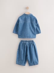 Denim 100% Cotton Jacket T-Shirt And Trousers Set (3mths-8yrs) - Image 6 of 10