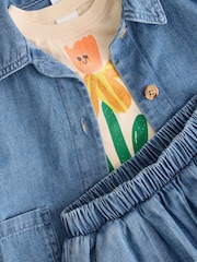 Denim 100% Cotton Jacket T-Shirt And Trousers Set (3mths-8yrs) - Image 8 of 10