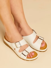 Pavers White Pavers Adjustable Black Mule Sandals - Image 2 of 6