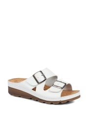 Pavers White Pavers Adjustable Black Mule Sandals - Image 4 of 6
