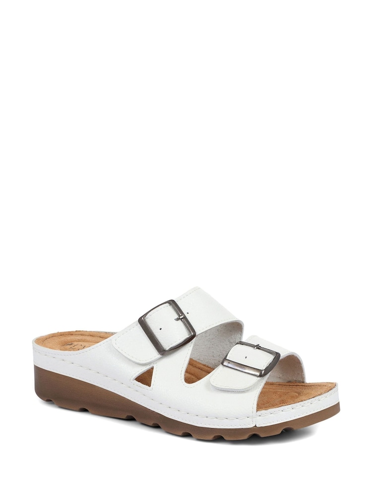 Pavers White Pavers Adjustable Black Mule Sandals - Image 5 of 7