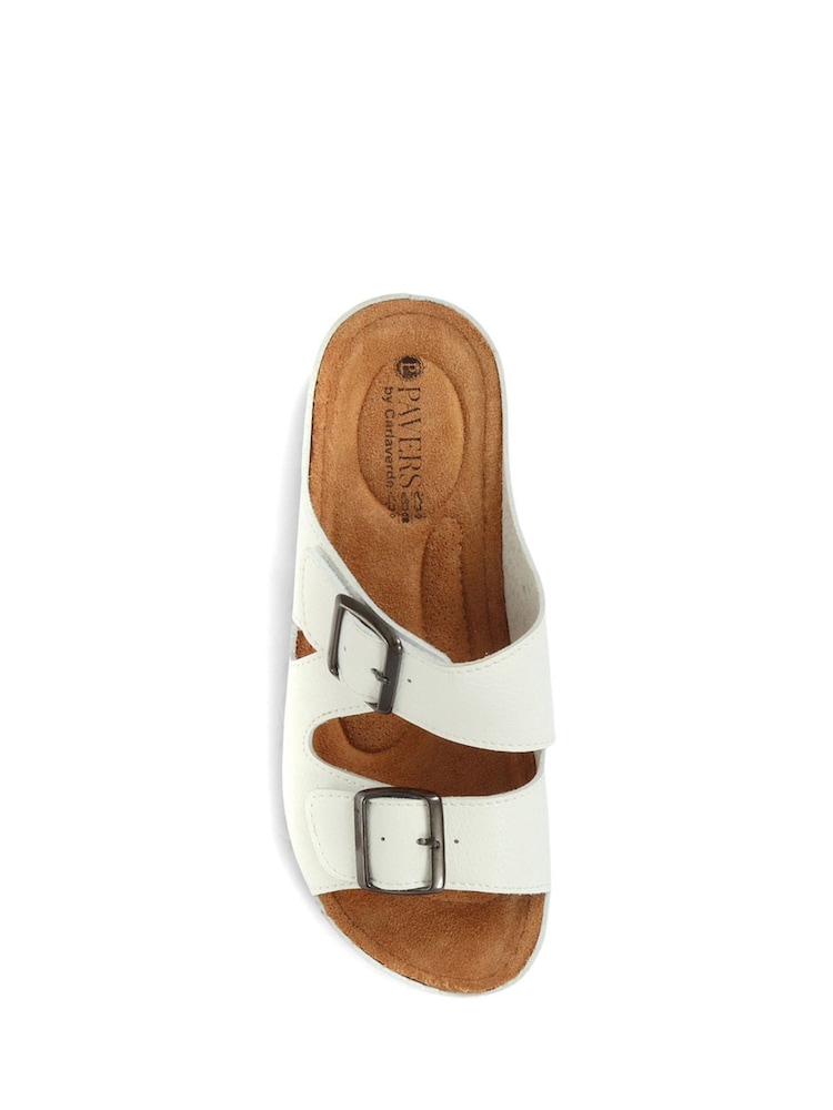 Pavers White Pavers Adjustable Black Mule Sandals - Image 6 of 7