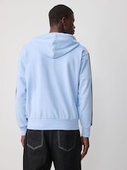 adidas Blue Essentials 3-Stripes French Terry Full-Zip Hoodie - Image 2 of 6