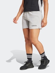 adidas Grey Linear French Terry Shorts - Image 1 of 6