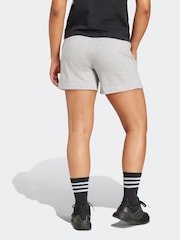 adidas Grey Linear French Terry Shorts - Image 3 of 6