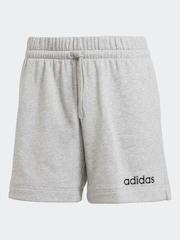 adidas Grey Linear French Terry Shorts - Image 6 of 6