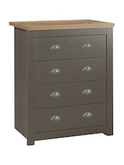 Birlea Dark Grey Highgate 4 Drawer Effect Chest - Image 6 of 6